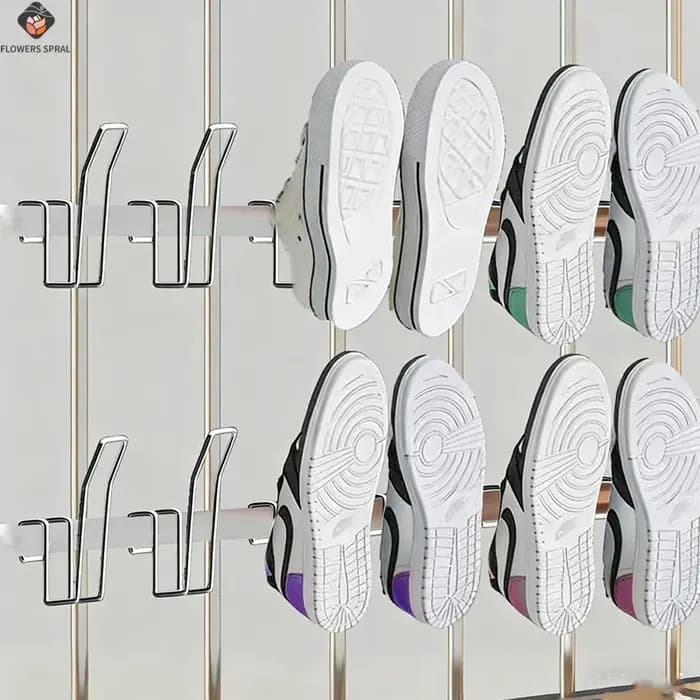 Support à chaussures multifonctionnel en acier inoxydable