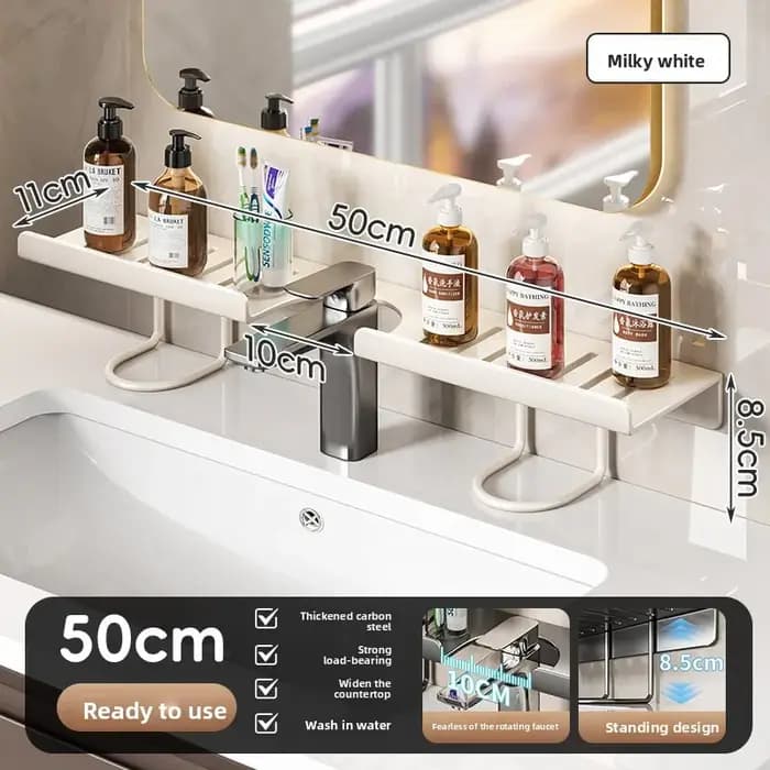 Étagère de rangement verticale pour lavabo de salle de bain