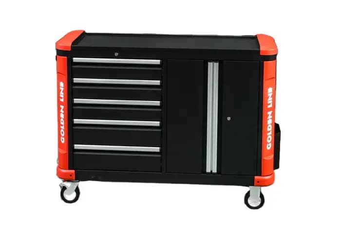 Coffre à outils en métal à 8 tiroirs et chariot