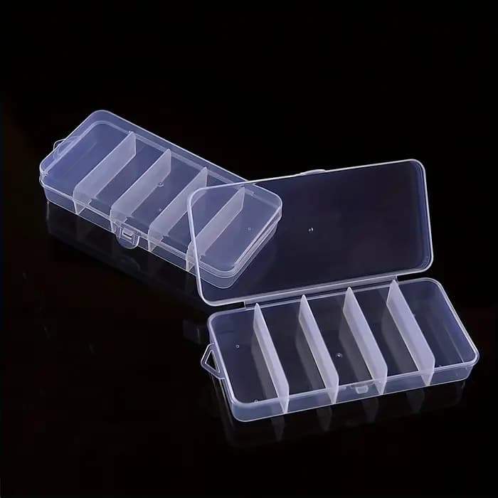 Boîte de rangement transparente à 5 grilles