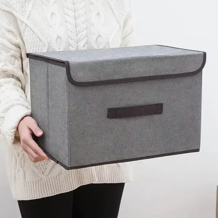 Boîte de rangement en tissu non tissé pliable