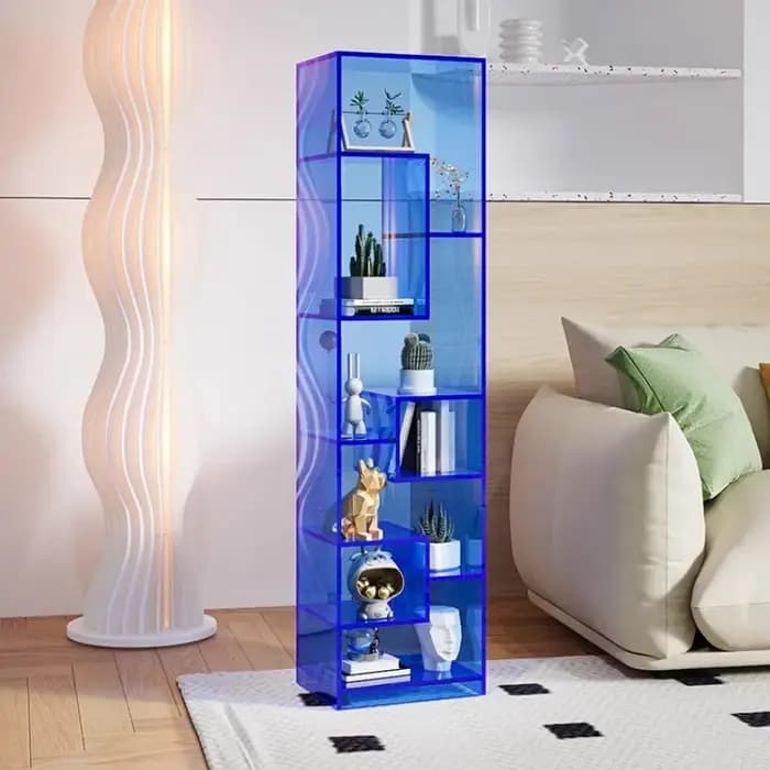 Étagères sur pied en acrylique personnalisables, design moderne et luxueux, pour vitrine de magasin de détail, centre commercial