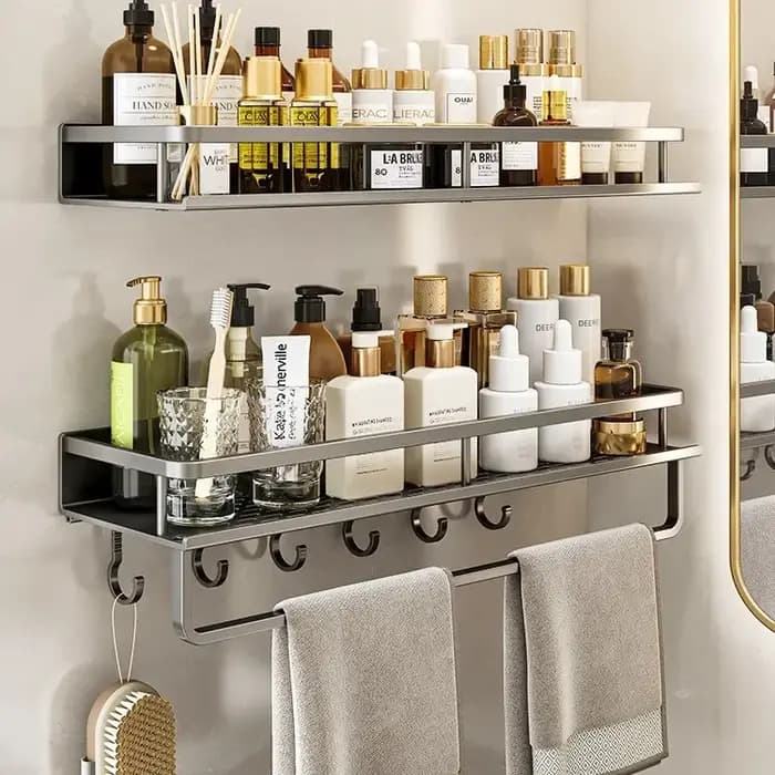 Support de rangement mural pour le lavage des mains et la douche