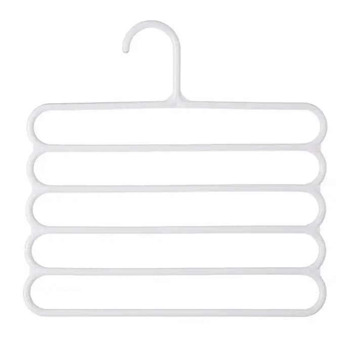 Organisateur de rangement pour pantalons et foulards à 5 niveaux coloré pour armoire domestique