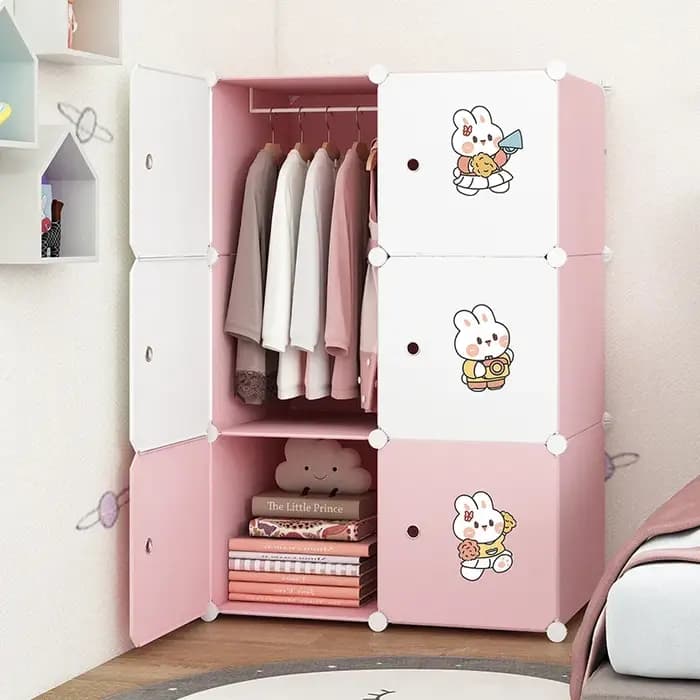 Armoire à cloisons ouvertes, armoire de maquillage minimaliste nordique moderne, armoire pas chère, armoires pliables avec miroir, armoires en plastique, mobilier d'hôtel
