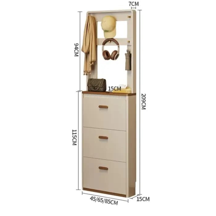 Meuble à chaussures avec portes