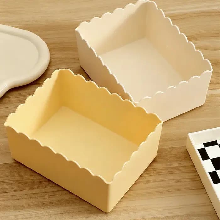 Lot de 2 boîtes de rangement unies pour articles divers