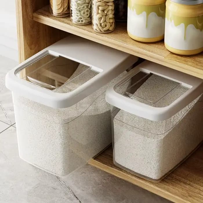 Seau à riz Transparent pour conservation de la fraîcheur