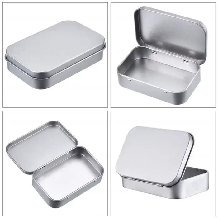 Nouvelles boîtes de rangement en étain carrées