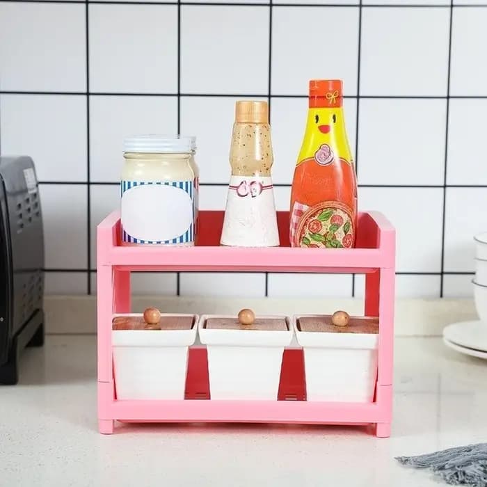 Étagère de rangement en plastique Double couche, organisateur de bureau pour fournitures de bureau,