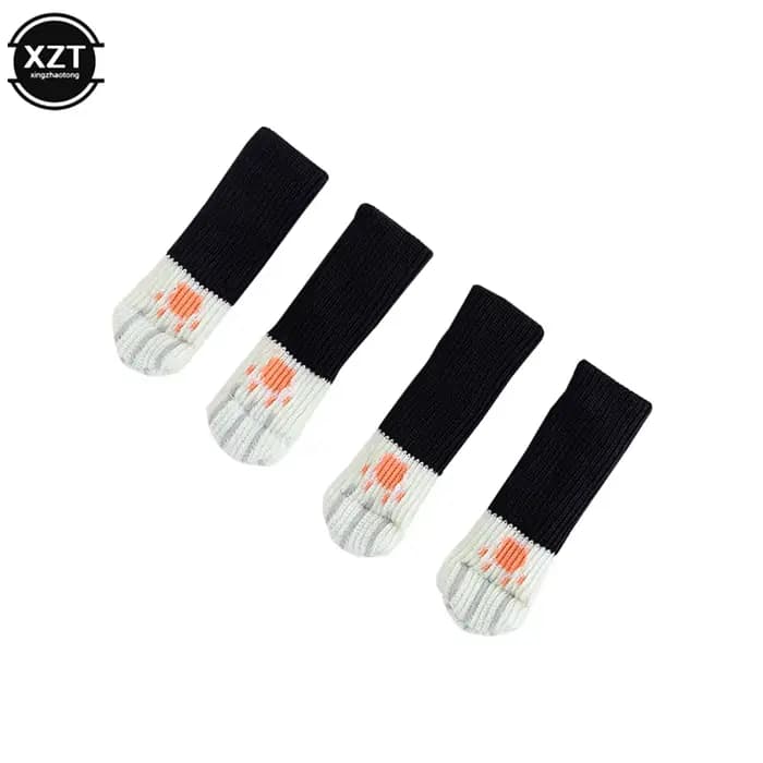 Coussinet de pied de Table et de chaise, housse de protection, griffe de chat, chaussettes tricotées
