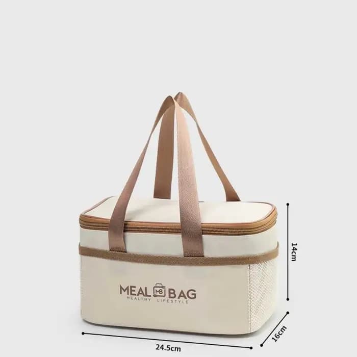 Sac de rangement pour boîte à déjeuner en papier d'aluminium, sac d'isolation thermique épais et isolé, sac de glace Portable étanche de grande capacité