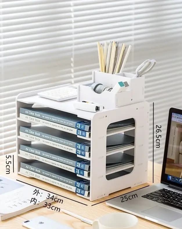 Support de rangement de bureau pour papier A4