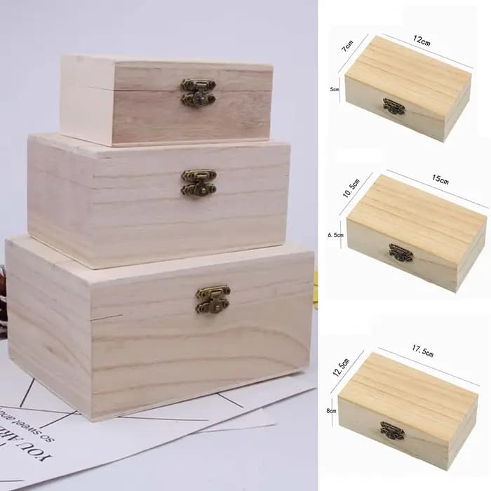 Boîte de rangement en bois pour bijoux à clapet, boîte en bois de bureau, décoration de la main, cad