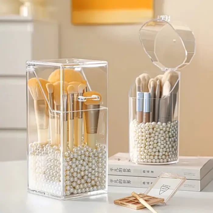 Boîte de rangement pour pinceaux de maquillage