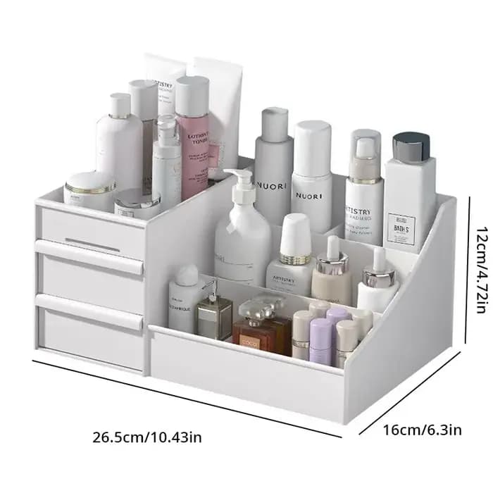 Nouveau Tiroir Maquillage Boîte De Rangement Dortoir Finition Étagère En Plastique Cosmétiques Soins De La Peau Coiffeuse De Bureau
