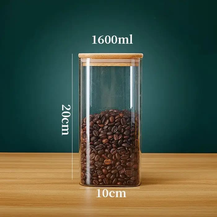 Boîte de stockage en verre hermétique avec couvercles