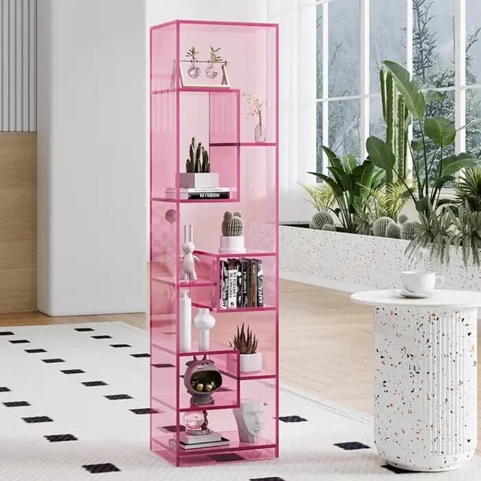Étagères sur pied en acrylique personnalisables, design moderne et luxueux, pour vitrine de magasin de détail, centre commercial