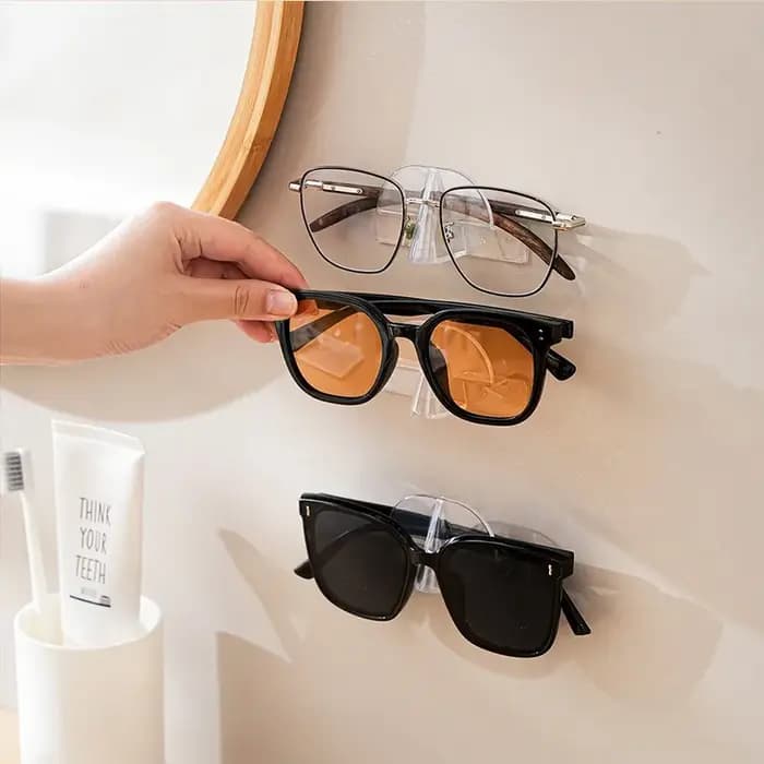 Support de rangement pour lunettes transparent mural sans perçage