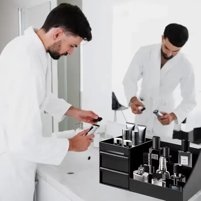 Boîte de rangement pour cosmétiques pour hommes