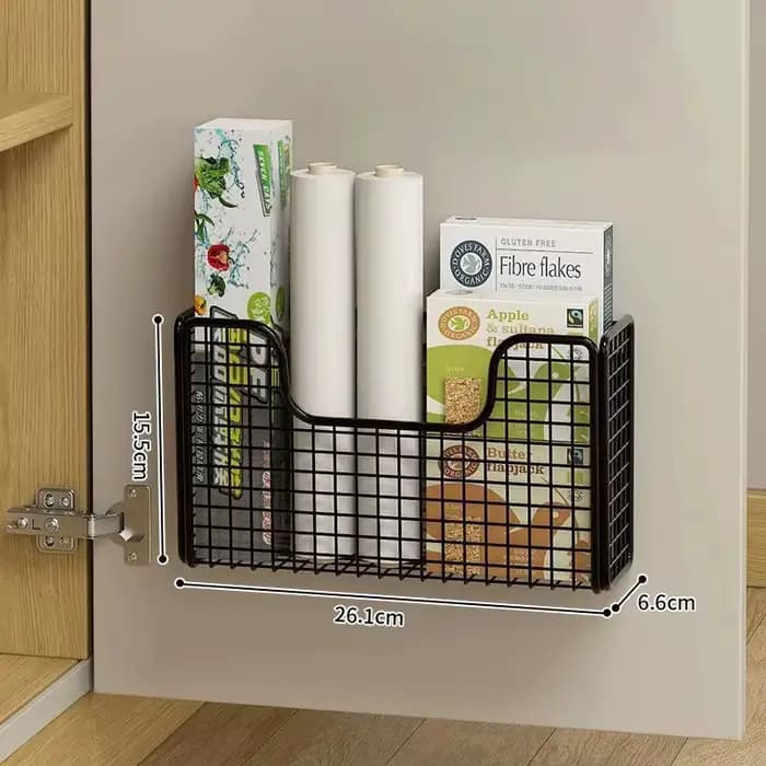 Étagère de rangement adhésive multi-usage pour porte d'armoire de cuisine