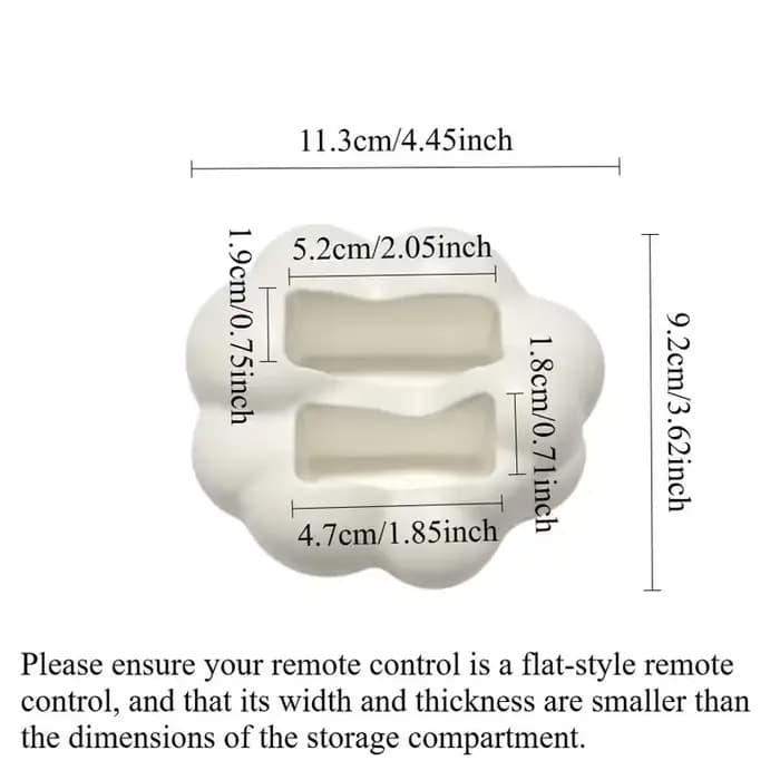 Support de télécommande et boîte de rangement en forme de nuage mignon - Design moderne noir et blanc