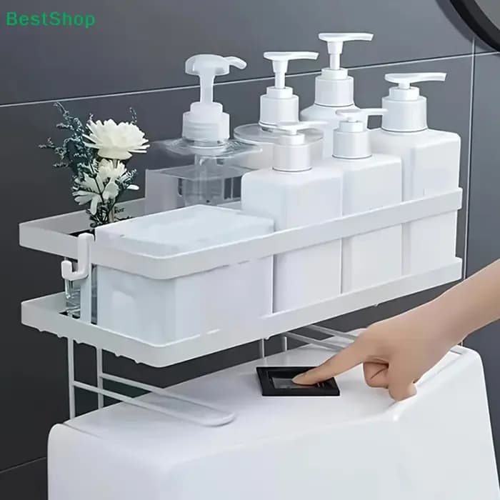 ❄ Étagère de rangement en métal pour au-dessus des toilettes