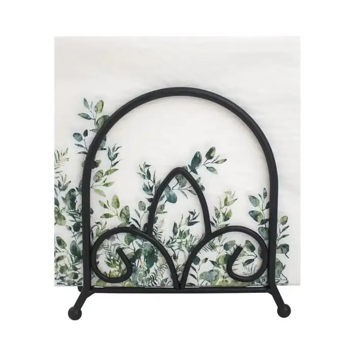Porte-serviettes pour Table moderne en métal noir