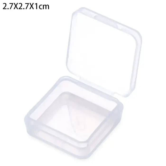 Mini Boîte d'Emballage Rectangulaire Translucide, en Plastique, Anti-Poussière, Durable, Bouton de B