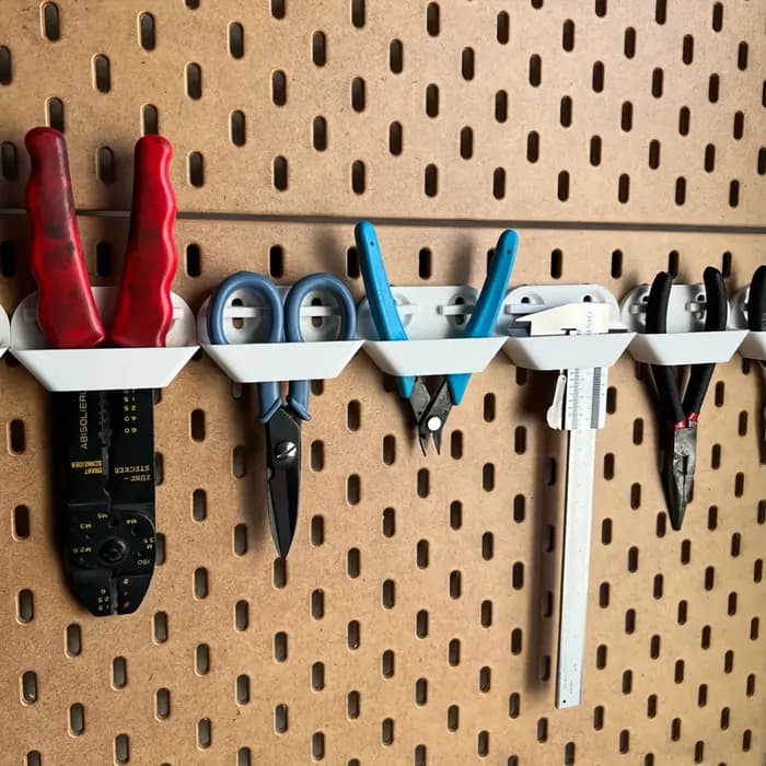 Accessoires de rangement simples pour panneau perforé à 2/3 grilles