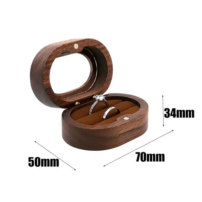 Boîte de fiançailles en bois pour amoureux