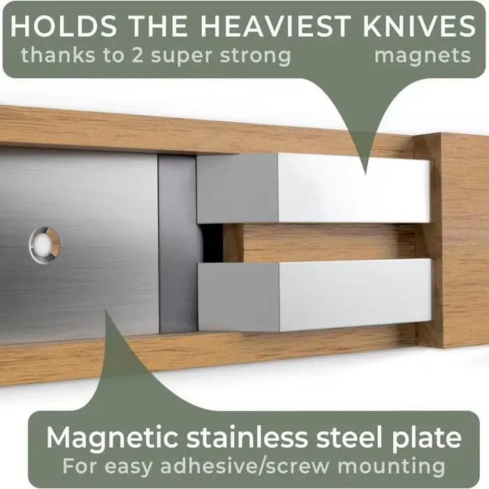 Porte-couteau magnétique pour mur