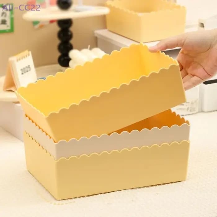 {CC22} boîte de rangement en plastique de bureau de Style crémeux