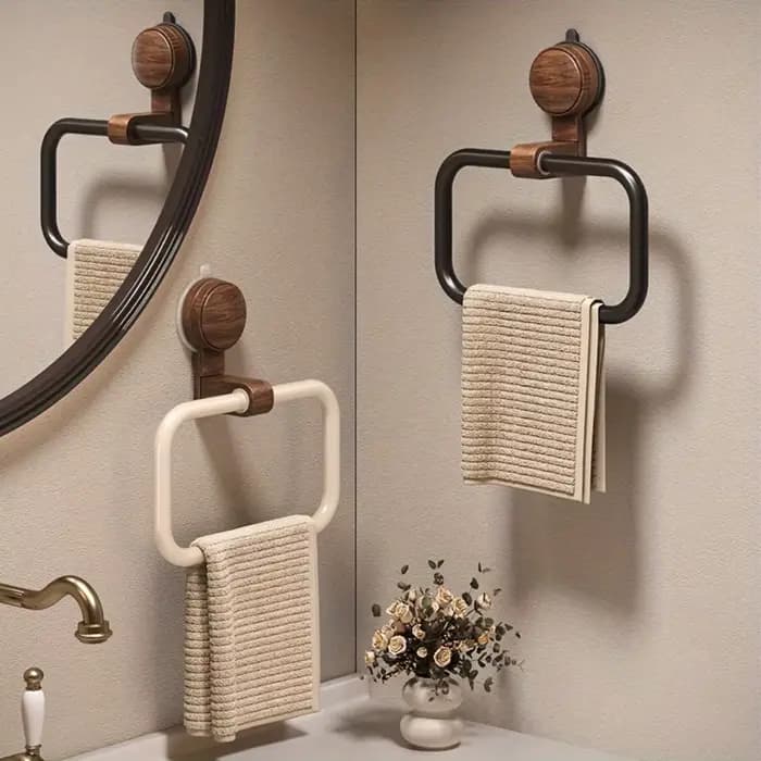 Nouveau porte-serviettes de salle de bain Vintage en bois de noyer étanche