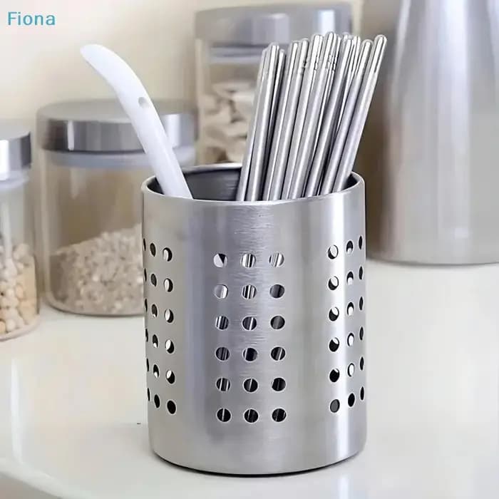 ✔ Boîte de rangement pour baguettes cylindriques en acier inoxydable