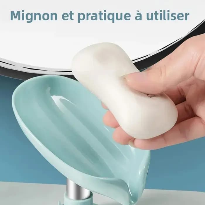 Porte-savon en forme de feuille