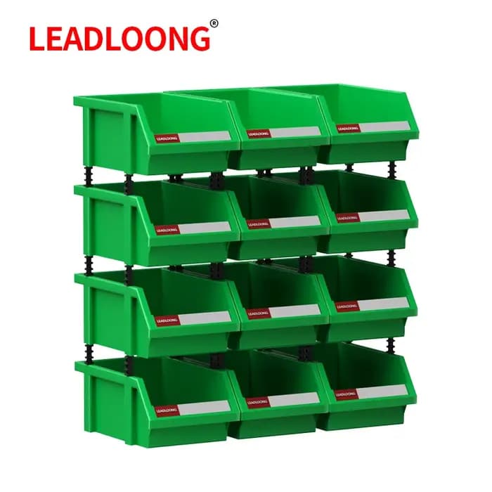 Bacs de rangement empilables en plastique 12 pièces, organisateur de stockage de pièces, bacs de ran