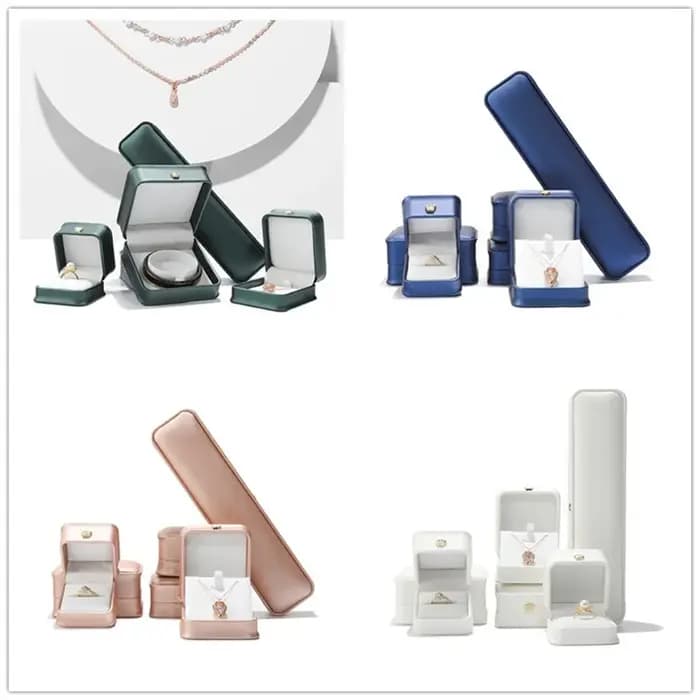 Boîte à bijoux couronne en cuir PU