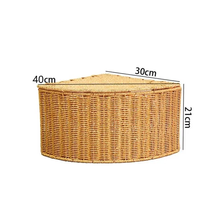 Panier de rangement d'angle tressé