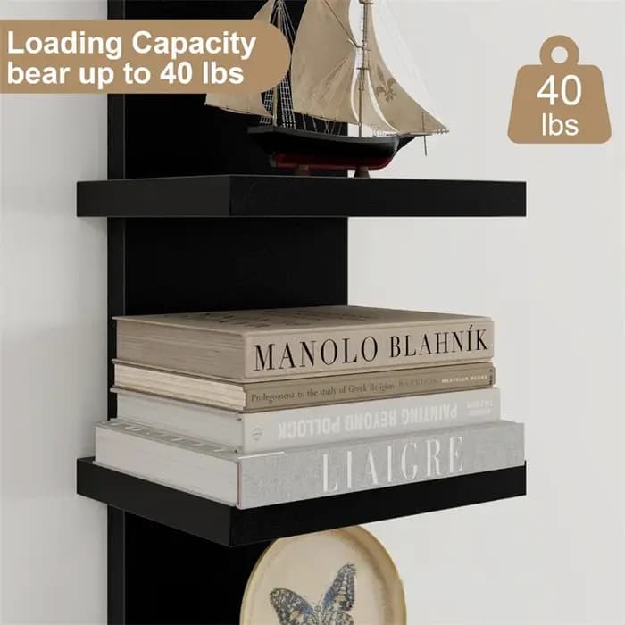 Étagère de présentation verticale à 5 niveaux pour figurines d'anime avec crochets pour bureau et mur
