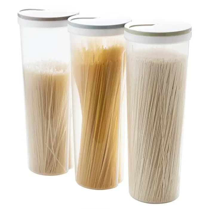 Bocaux de rangement pour pâtes et nouilles, grande capacité, organisateur de cuisine, boîte de conservation quantitative pour pâtes et nouilles