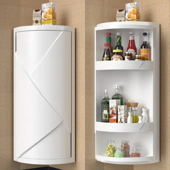 Étagère réglable rotative de cuisine