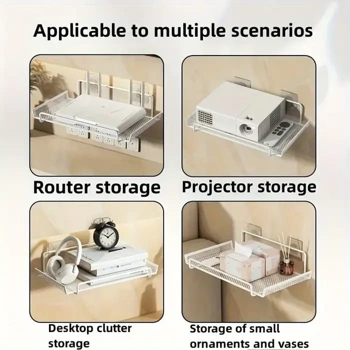Étagère murale pour routeur en acier inoxydable