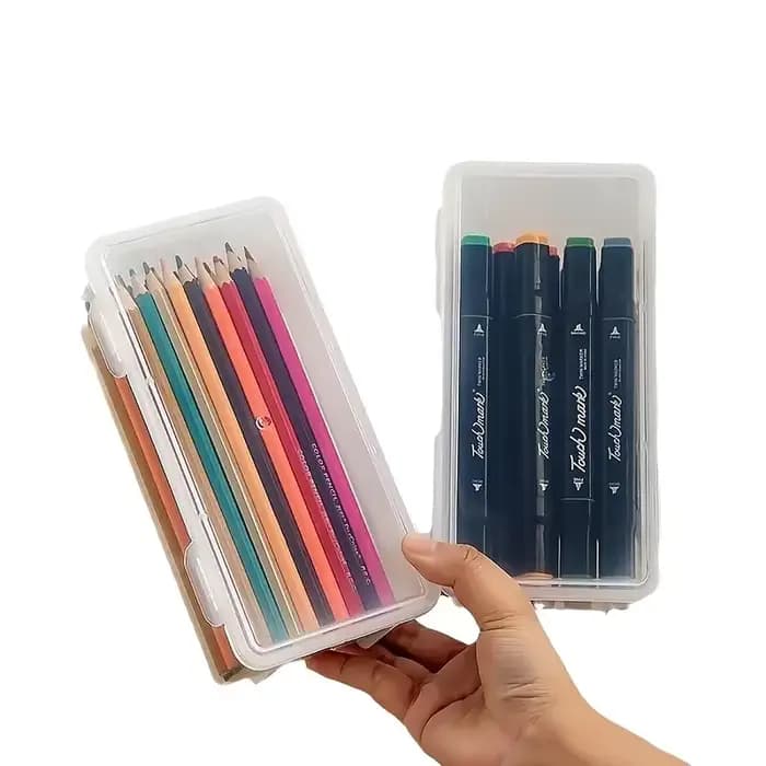 4 grandes boîtes de rangement transparentes en PP avec couvercles
