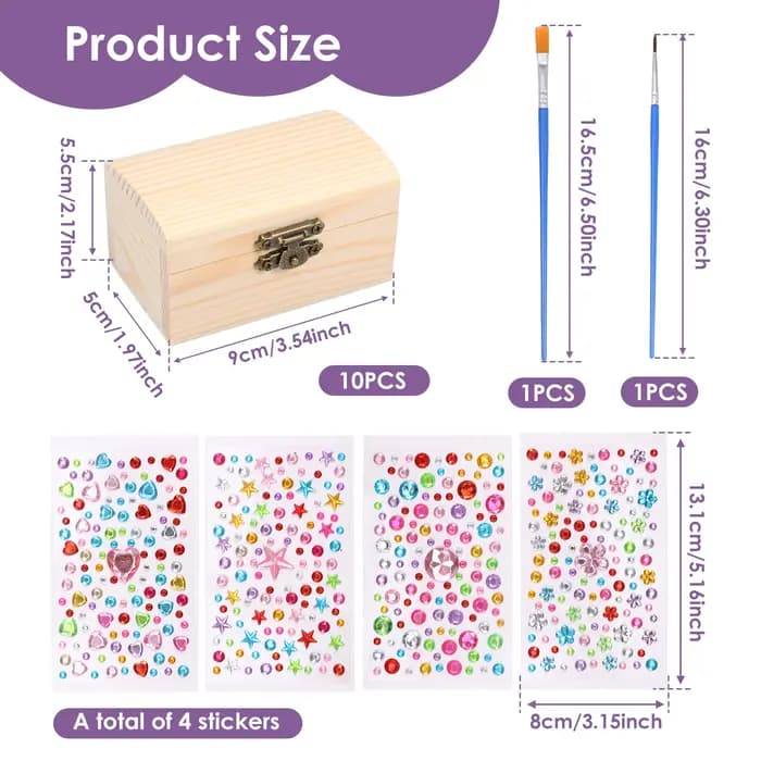 Boîte de rangement de bijoux 10 pièces