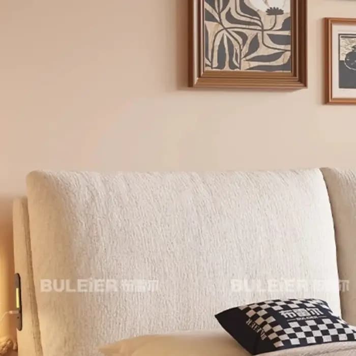 Lit de chambre avec rangement, banquette, tiroirs, en tissu, moderne, gain de place, style japonais, Cama De Casal, mobilier du milieu du siècle