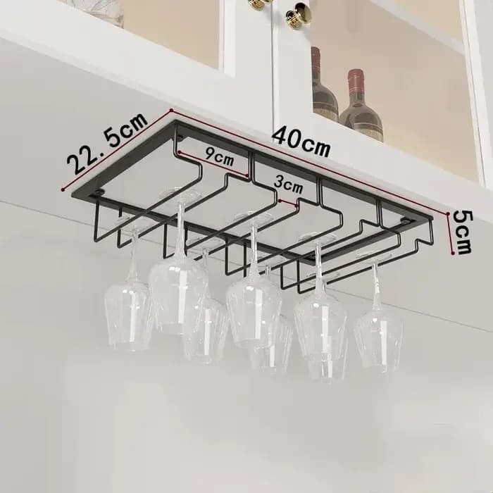 Support de rangement suspendu pour verres à vin rouge