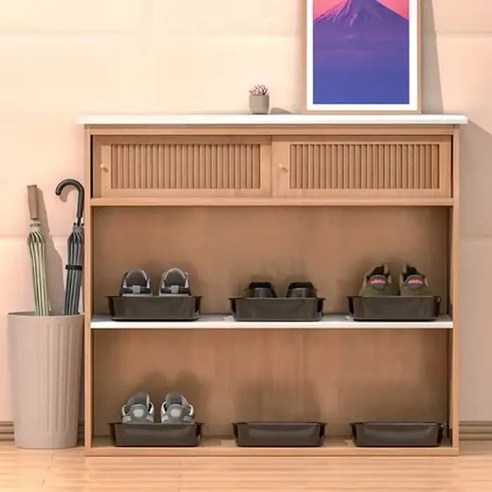 Plateau de rangement de chaussures Portable en plastique