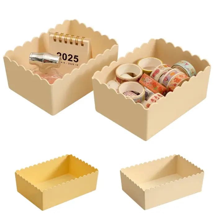 Lot de 2 boîtes de rangement unies pour articles divers