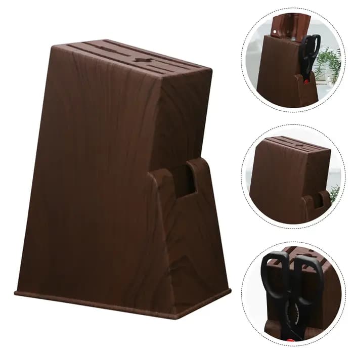 Porte-couteau opaque, dessus de seau Rangement des couverts en plastique Outil de coupe de cuisine T1